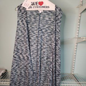 LulaRoe - Joy Vest - Large - Teal/Blue/Green